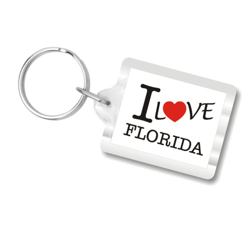 I Love St. Louis Plastic Key Chain