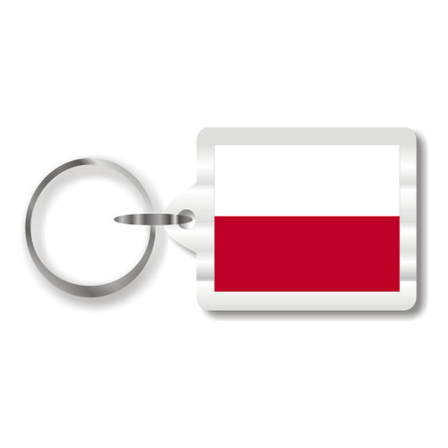 Polish Flag Key Chain