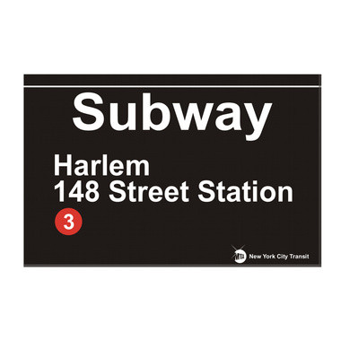 Harlem Replica Subway Sign