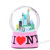 I Love NY Snow Globe 65mm - Pink