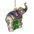 Elephant Glass Christmas Ornament
