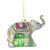 Elephant Glass Christmas Ornament