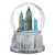 New York skyline snow globe with silver base