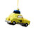 NYC Taxi Santa Glass Ornament