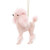 Pink Fluffy Poodle Christmas Ornament