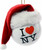 I Love NY Christmas Ornament with Santa Hat
