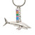 Metal Miami Shark Key Chain