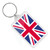 UK Union Jack Flag Keychain Lucite