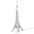 Silver Eiffel Tower Christmas Ornaments