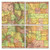 Colorado Map Coaster Set of 4