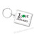 I Love Ireland Keychain, I heart Ireland, I shamrock Ireland, I clover Ireland