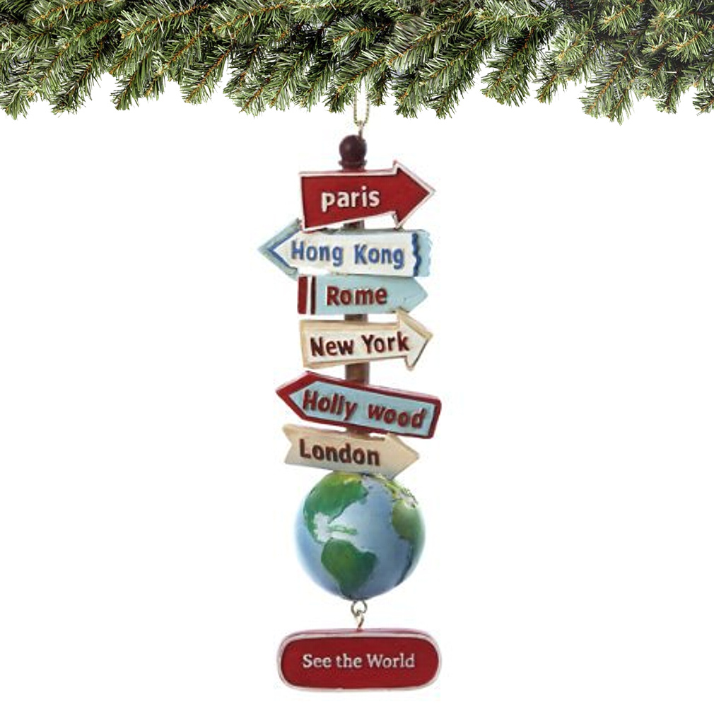 Kurt Adler See the World Christmas Ornament - Thumbnail 2