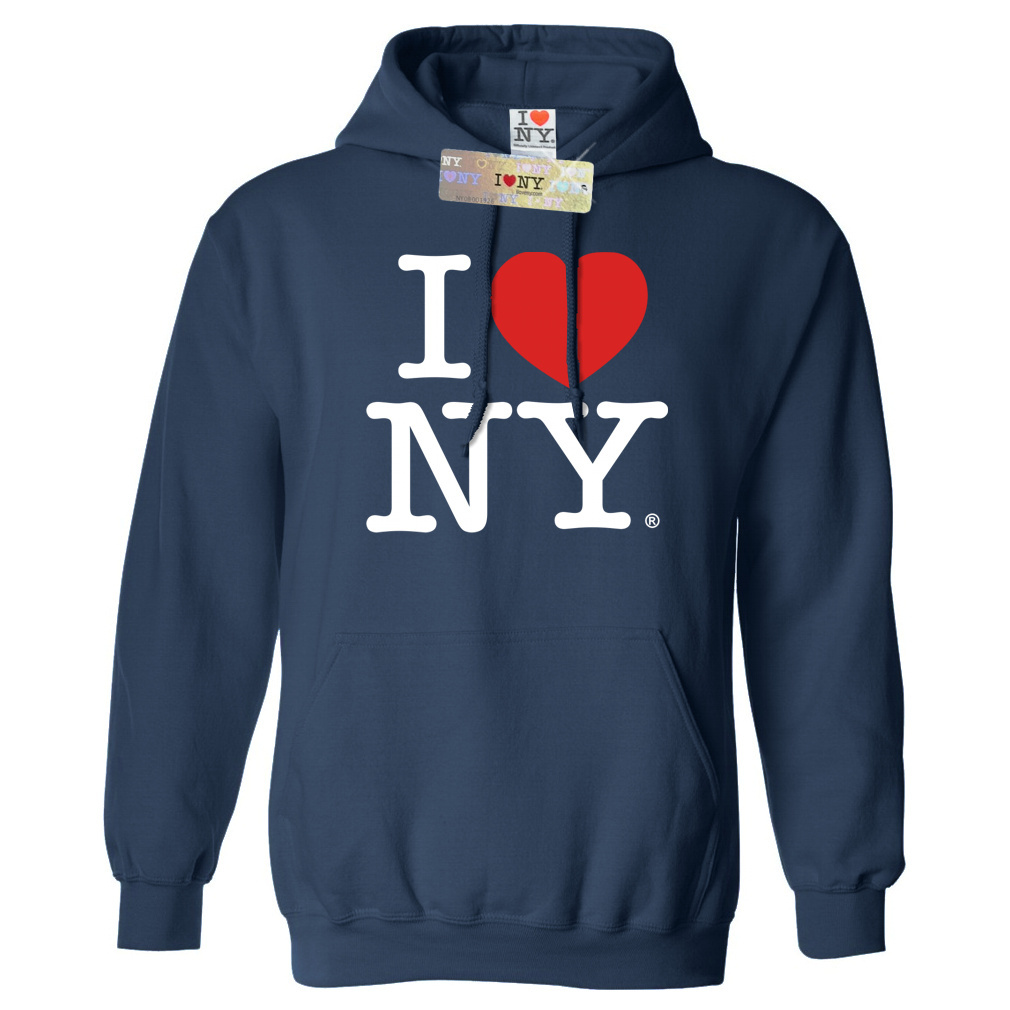 I Love NY Navy Hooded Sweatshirt