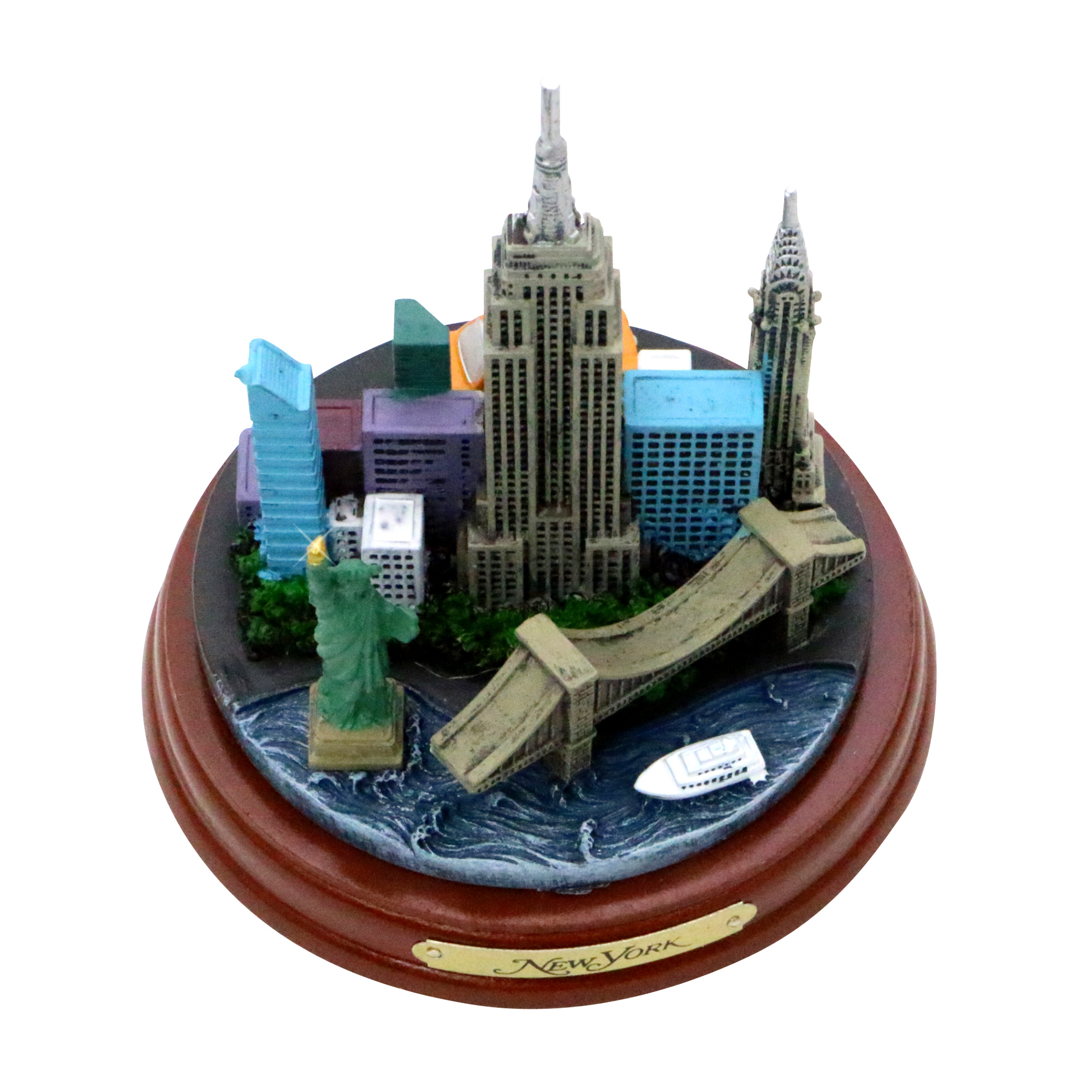 Wooden Base New York City Model 4.5 Inch Souvenir