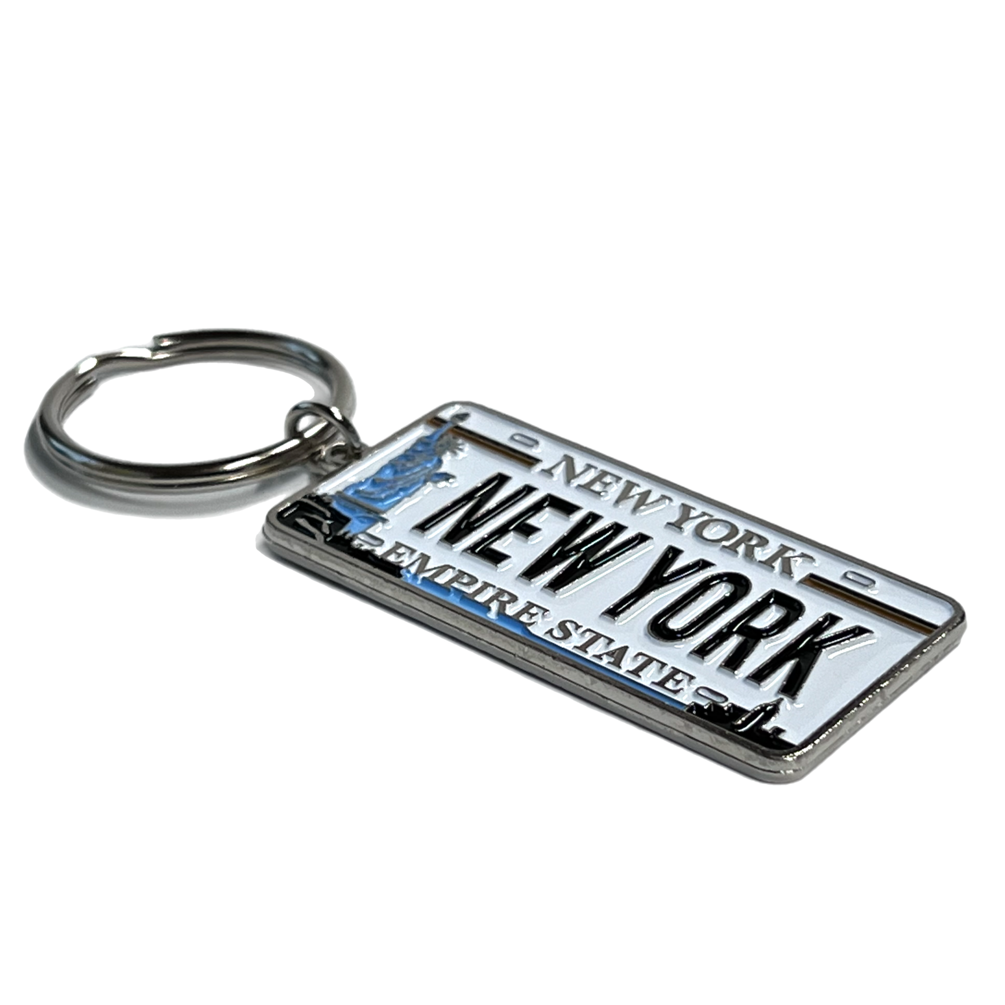 Metal New York License Plate Key Chain