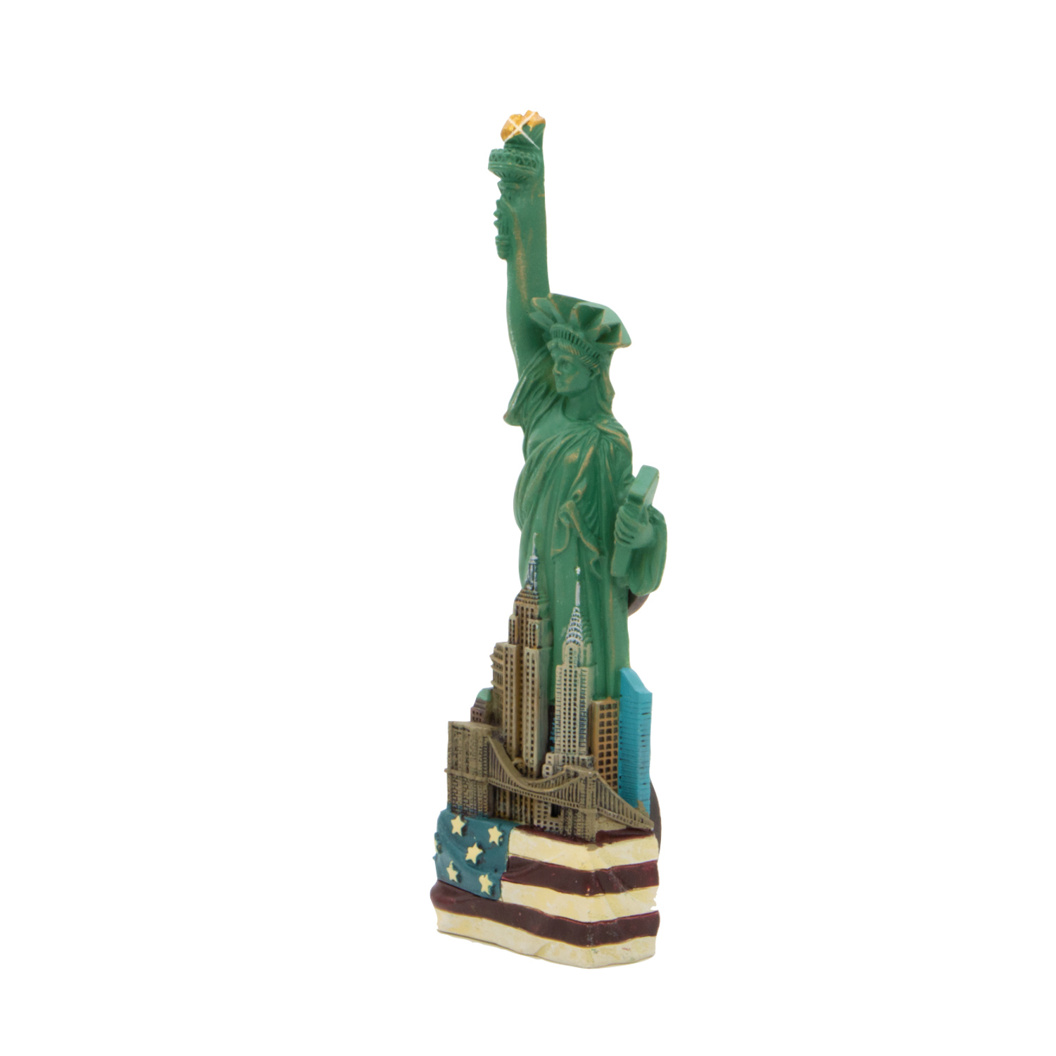 Statue of Liberty Statue Magnet with Flag Base