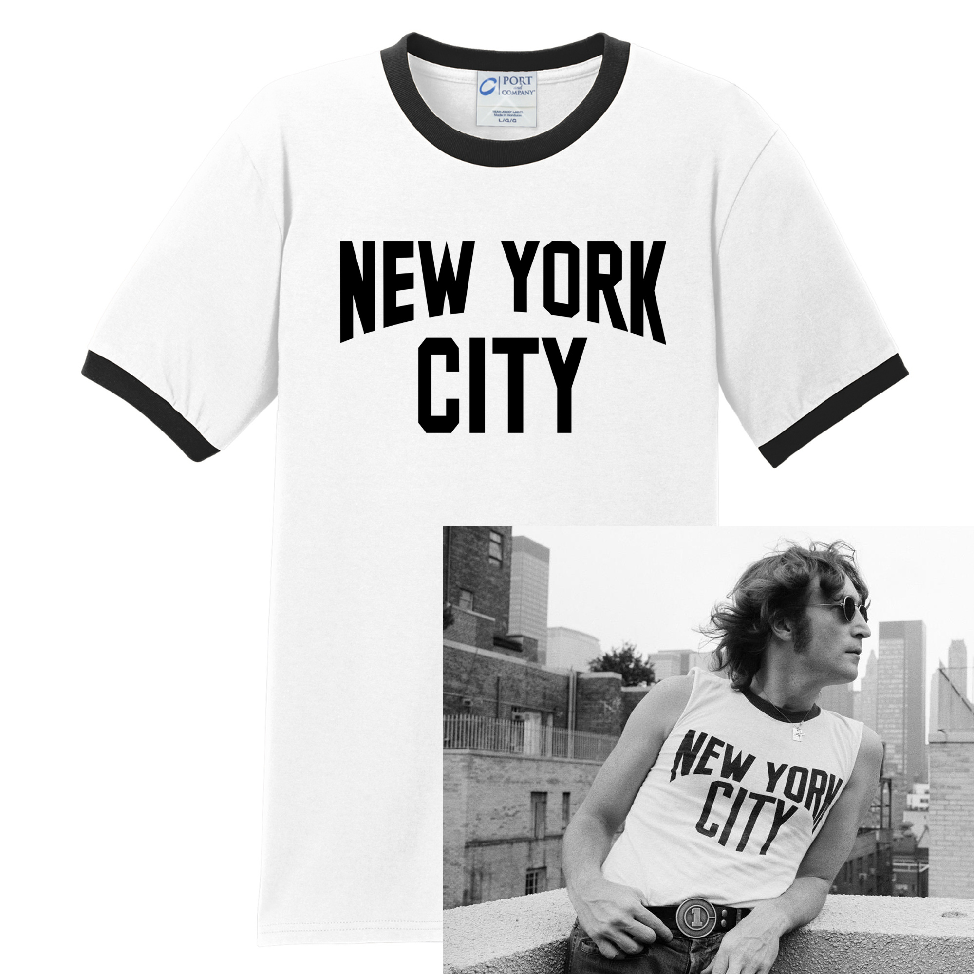 New York City Ringer T-Shirt - John Lennon