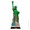 Statue of Liberty Statue w/ Flag Base 12.5 Inch