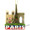 Paris Christmas ornament with the Eiffel Tower, Notre Dame, Arc de Triomphe and the Paris cafe table.