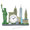 New York City skyline clock souvenir