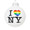 Rainbow I Love NY Ornament, Glass Glitter