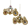Jeweled Carriage Ornaments Set of 2