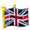 British Union Jack Flag Glass Ornament