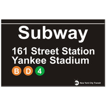 Yankee Stadium sign subway platform 161 , Stock Video