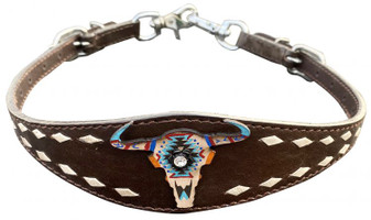 Painter cow skull wither strap
