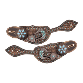 Ladies dusky teal spur straps