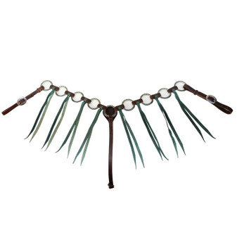 Emerald ring and tassel breast collar