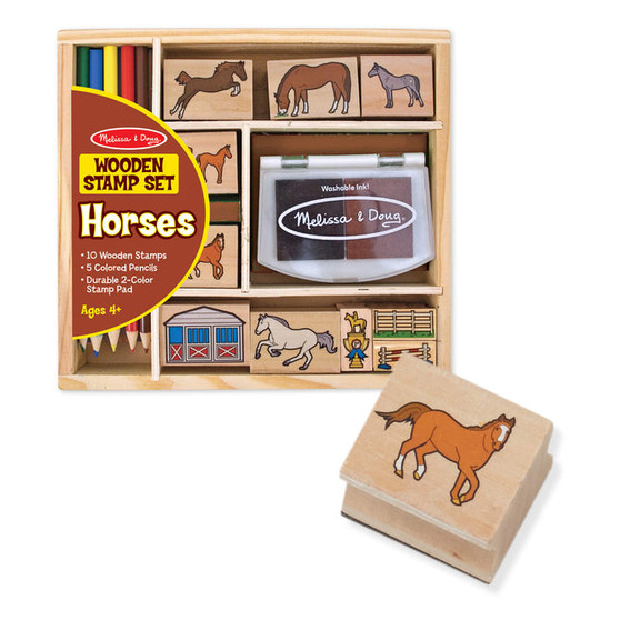 Wooden Horse Stamp Set