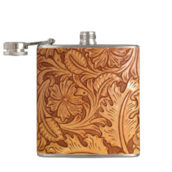 Tooled Leather Flasks