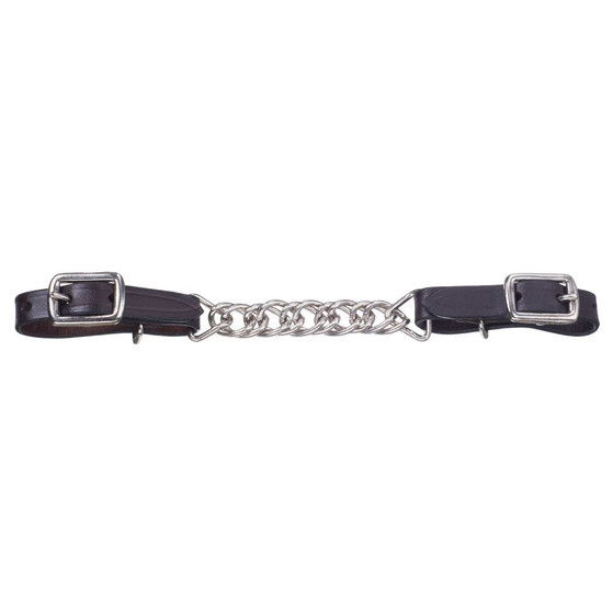Flat Leather Curb Chain