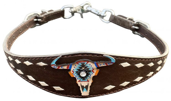 Painter cow skull wither strap