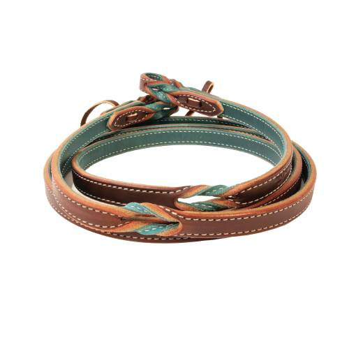 Twist Emerald Burgundy Roping Rein