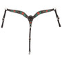 Painted Leather Flowered Bridle & Breast Collar Set