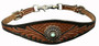 Leather tooled wither strap