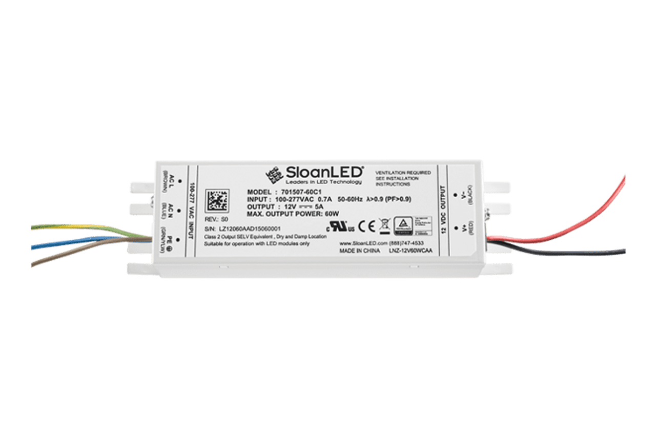 Sloan LED 60 Watt 12 Volt DC Power Supply #701507-modw Commercial Sign Ballast for sale online 