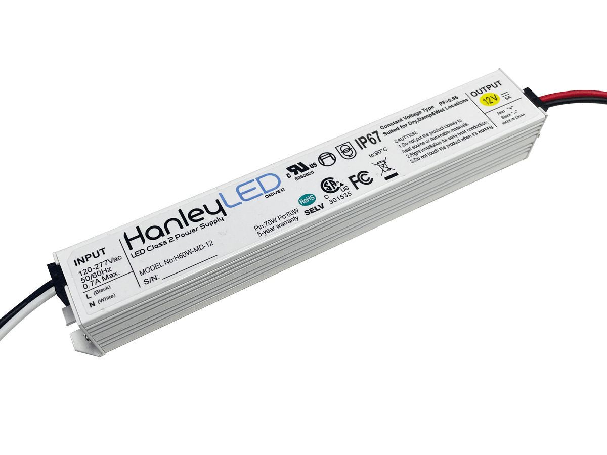 HanleyLED H60W-MD-12 Power Supply 12v 60w | PartsForSigns.Com