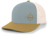 Men's Outdoors Compass Scenic Forest Woodland Embroidered Mesh Back Trucker Hat