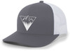 Men's Retro Geometric Triangle Mountain Outdoors Woodland Embroidered Mesh Back Trucker Hat