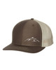 Men's Embroidered Scenic Mountain Range Adjustable Mesh Back Trucker Hat