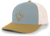 Men's Retro Geometric Diamond Mountain Outdoors Woodland Embroidered Mesh Back Trucker Hat
