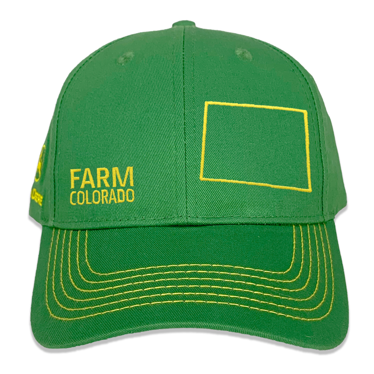 John Deere Farm State Pride Full Twill Hat Green and Yellow