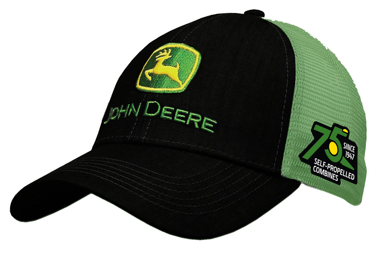John Deere Logo Cap, Black & Green, One Size