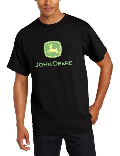 John Deere Men's Trademark Logo Core Black Short Sleeve Tee