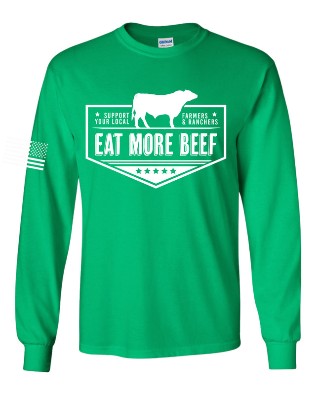 Mens Support Your Local Farmers Eat More Beef Farm to Table Long Sleeve T-shirt Graphic Tee Mens Support Your Local Farmers Eat More Beef Farm to Table Long Sleeve T-shirt Graphic Tee