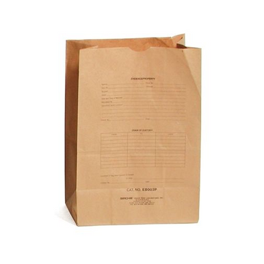 Preprinted Kraft Evidence Bag 12''x7''x18'' - Set of 500