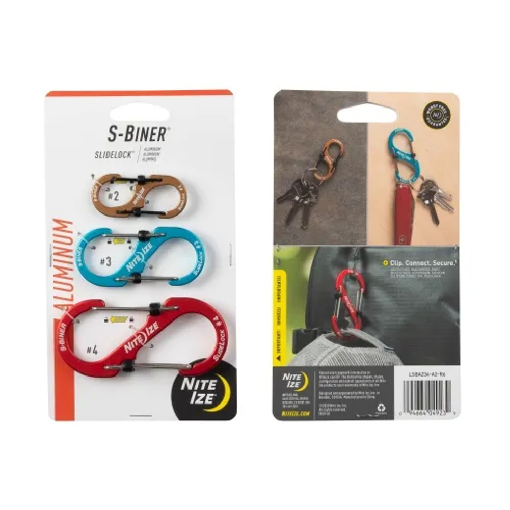 S-Biner Aluminum SlideLock - 3 Pack